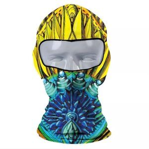 Christmas Mask Balaclava Hood Thin Neck Gaiter Cartoon Printing Full Face Mask